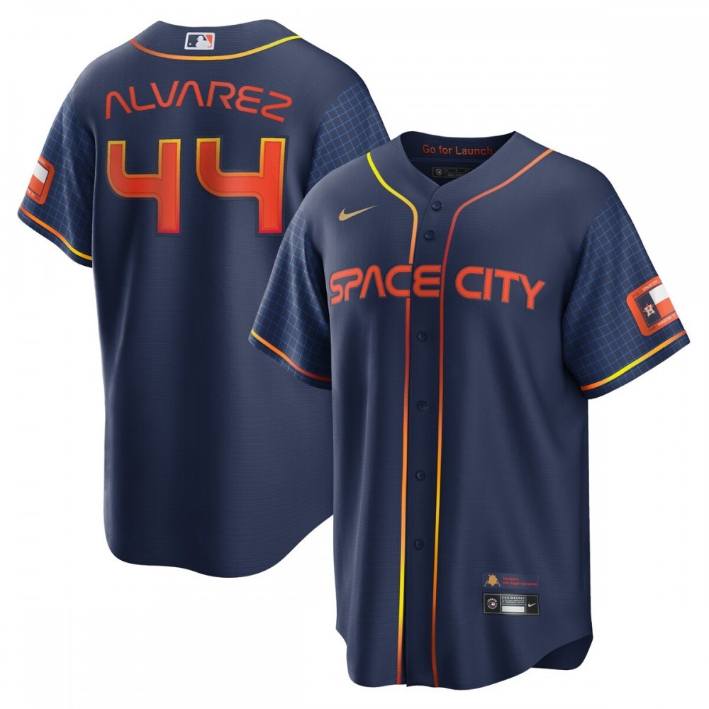 Yordan Alvarez Houston Astros Nike 2022 City Connect Replica Player Jersey – Navy