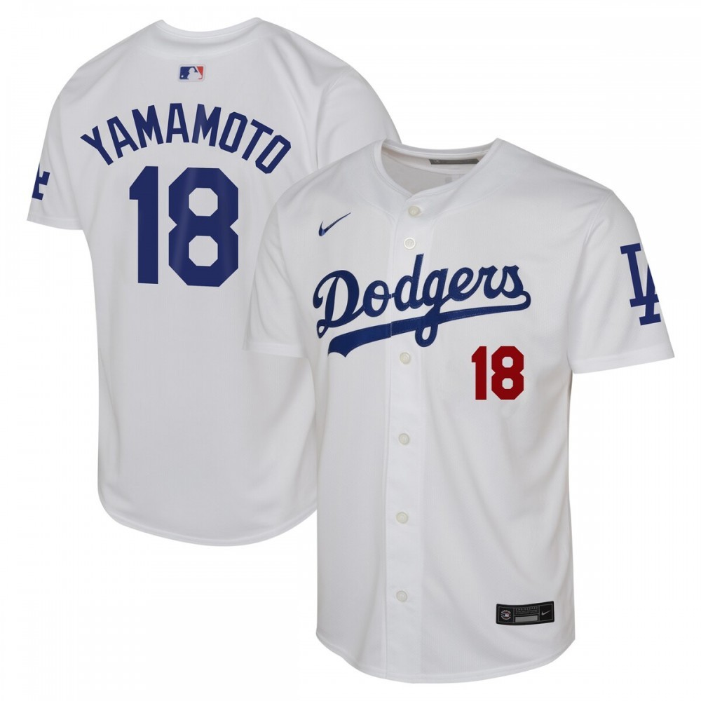 Yoshinobu Yamamoto Los Angeles Dodgers Nike Youth Home Limited Player Jersey – White