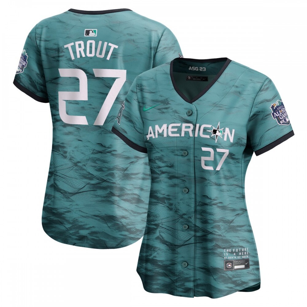 Mike Trout American League Nike Women’s 2023 MLB All-Star Game Limited Player Jersey – Teal