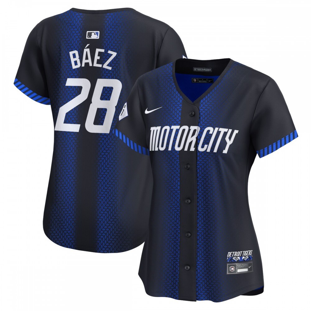 Javier Baez Detroit Tigers Nike Women’s 2024 City Connect Limited Jersey – Navy