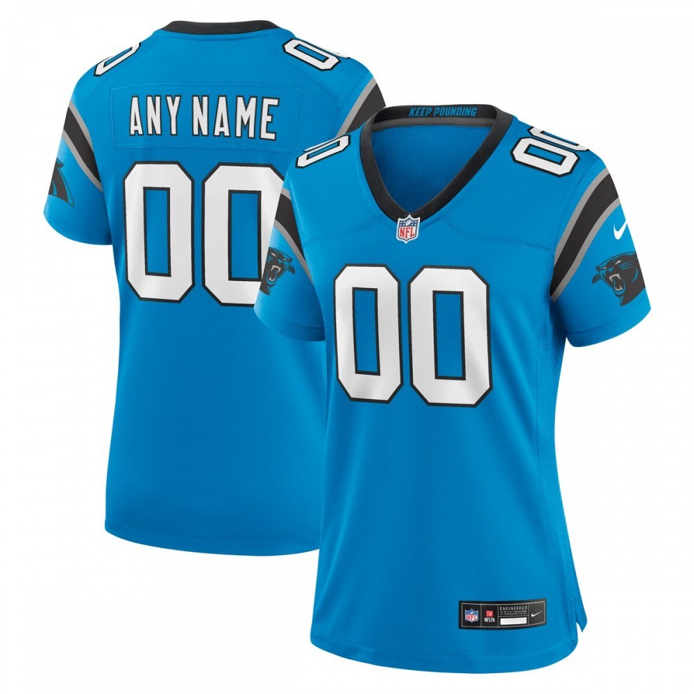 Carolina Panthers Nike Women’s Alternate Custom Game Jersey – Blue