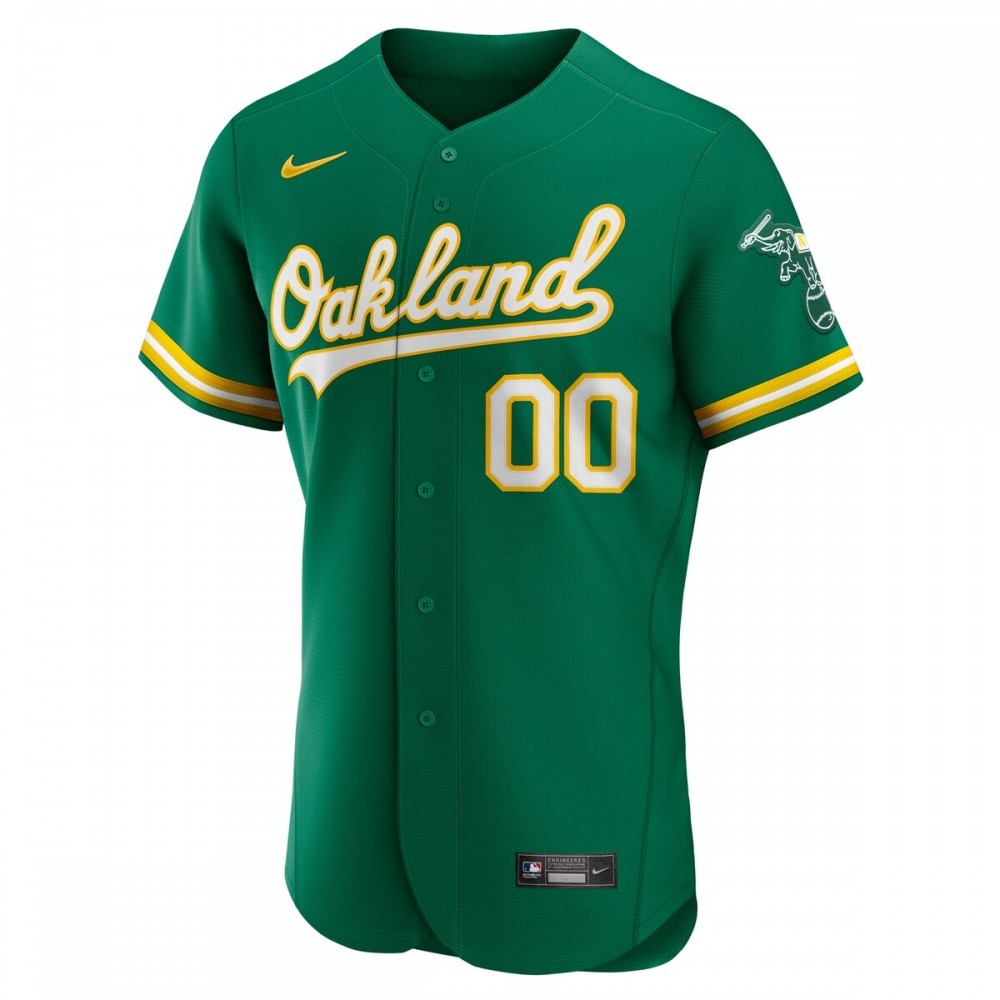 Oakland Athletics Nike Alternate Authentic Custom Jersey – Kelly Green