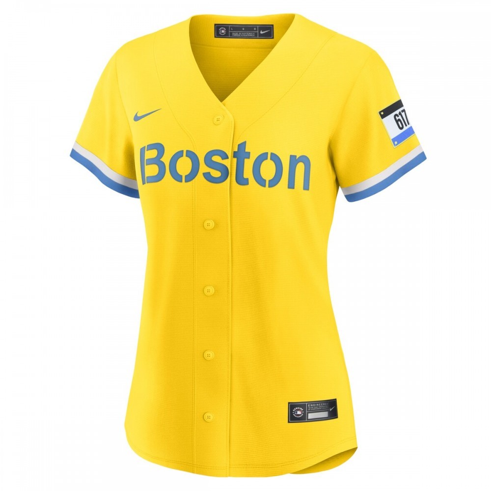 Rafael Devers Boston Red Sox Nike Women’s City Connect Replica Player Jersey – Gold