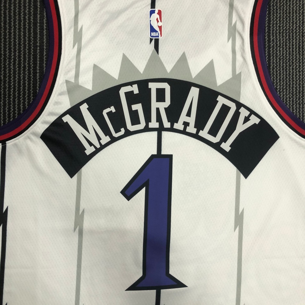 Toronto Raptors Retro White Tracy McGrady #1 Jersey | NBA Swingman Jersey