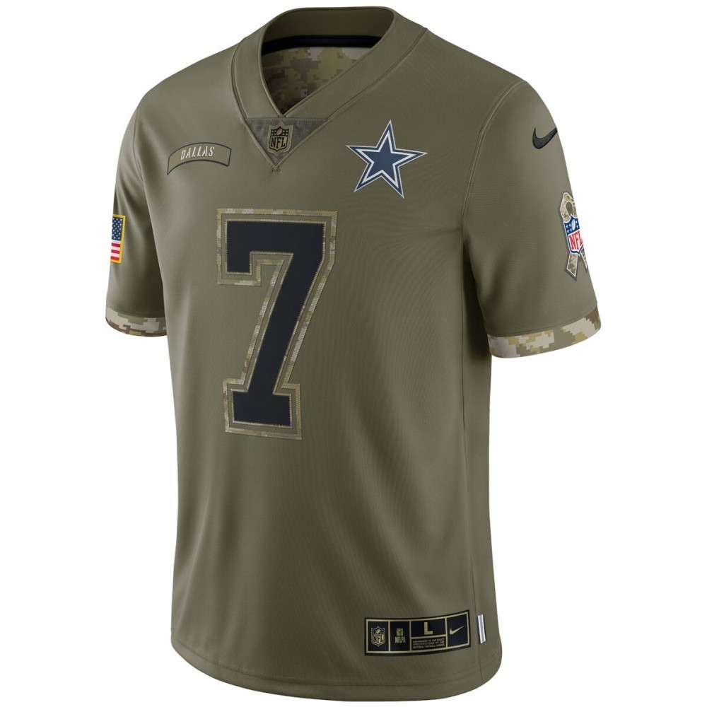 Trevon Diggs Dallas Cowboys Nike 2022 Salute To Service Limited Jersey – Olive