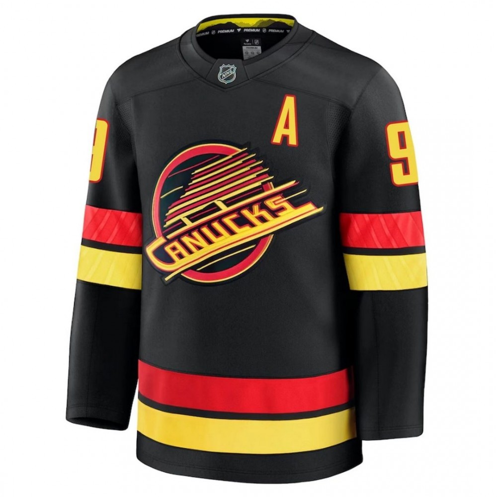 Vancouver Canucks JT Miller #9 Black Alternate Premium Jersey