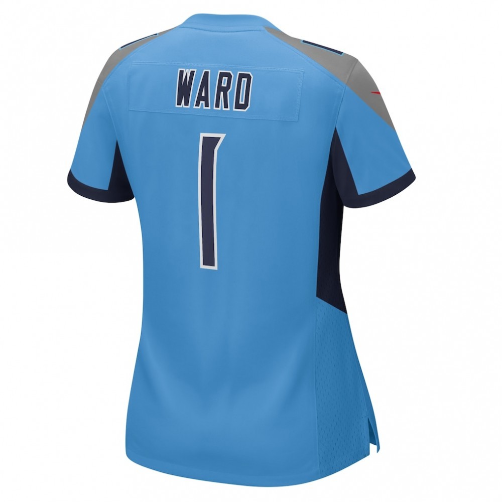 Cameron Ward Tennessee Titans Nike Women’s 2025 NFL Draft First Round Pick Game Jersey – Light Blue
