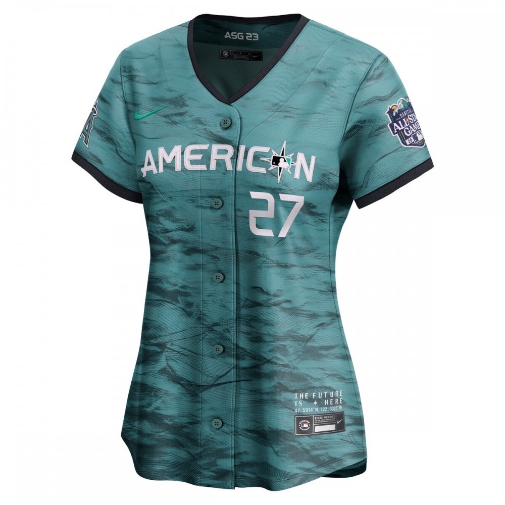 Mike Trout American League Nike Women’s 2023 MLB All-Star Game Limited Player Jersey – Teal