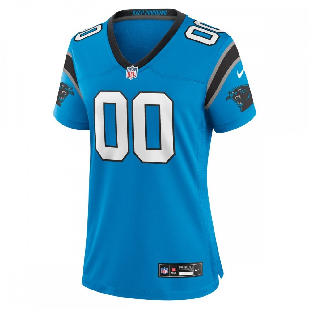 Carolina Panthers Nike Women’s Alternate Custom Game Jersey – Blue
