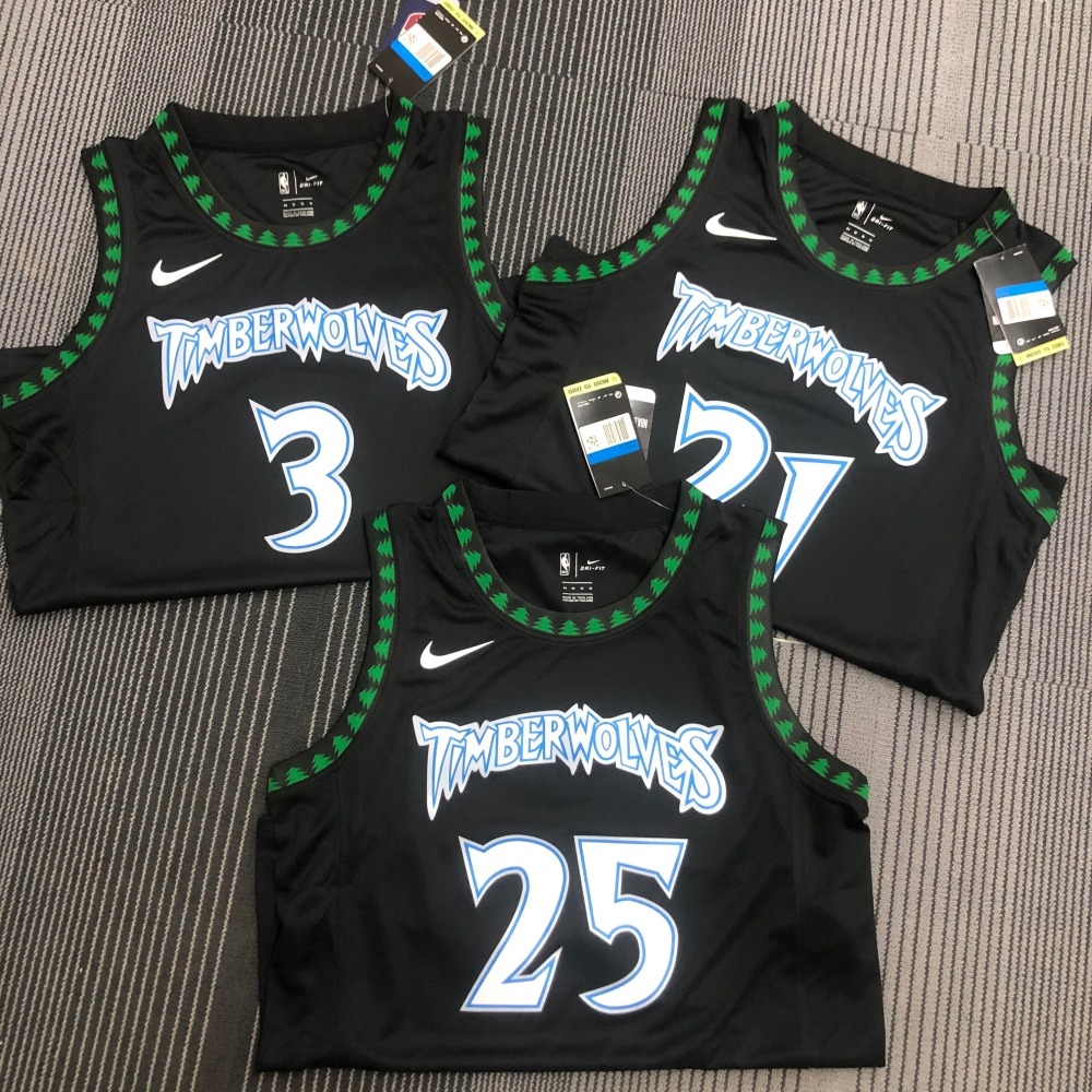 Minnesota Timberwolves Retro Black Stephon Marbury #3 Men’s Jersey