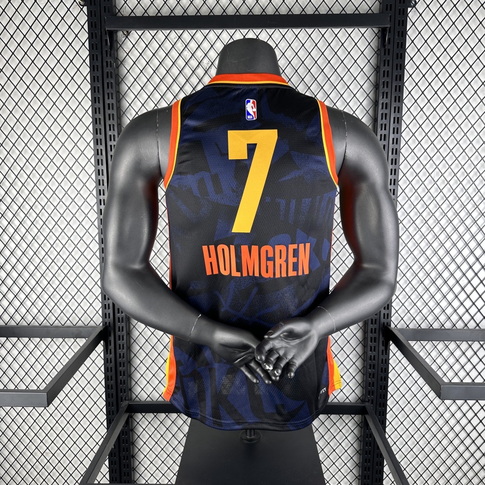 2024-25 Oklahoma City Thunder City Edition Chet Holmgren #7 Men’s Jersey