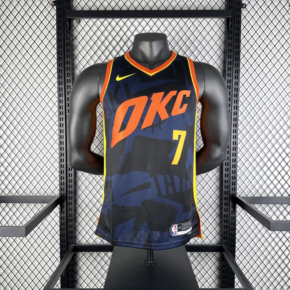 2024-25 Oklahoma City Thunder City Edition Chet Holmgren #7 Men’s Jersey
