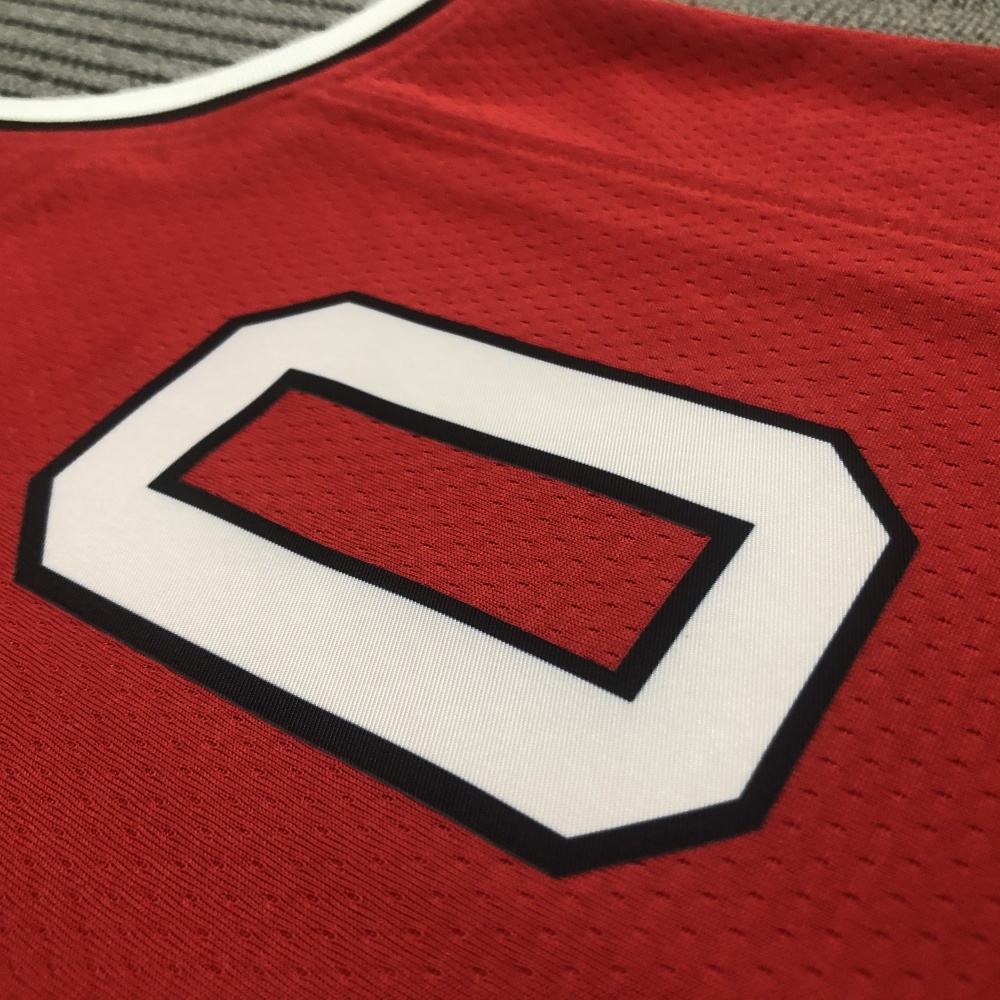 Portland Trail Blazers Retro Red Damian Lillard #0 Men’s Jersey