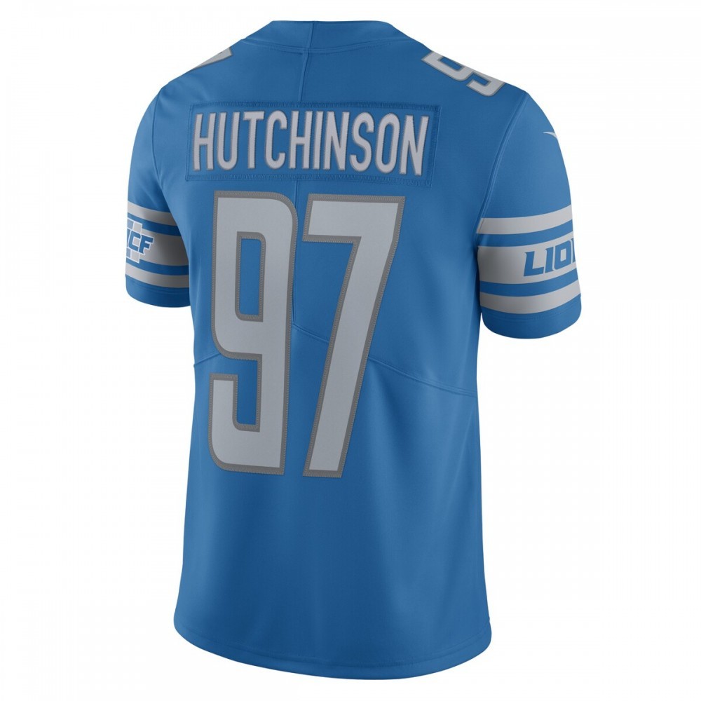 Aidan Hutchinson Detroit Lions Nike Team Vapor Limited Jersey – Blue