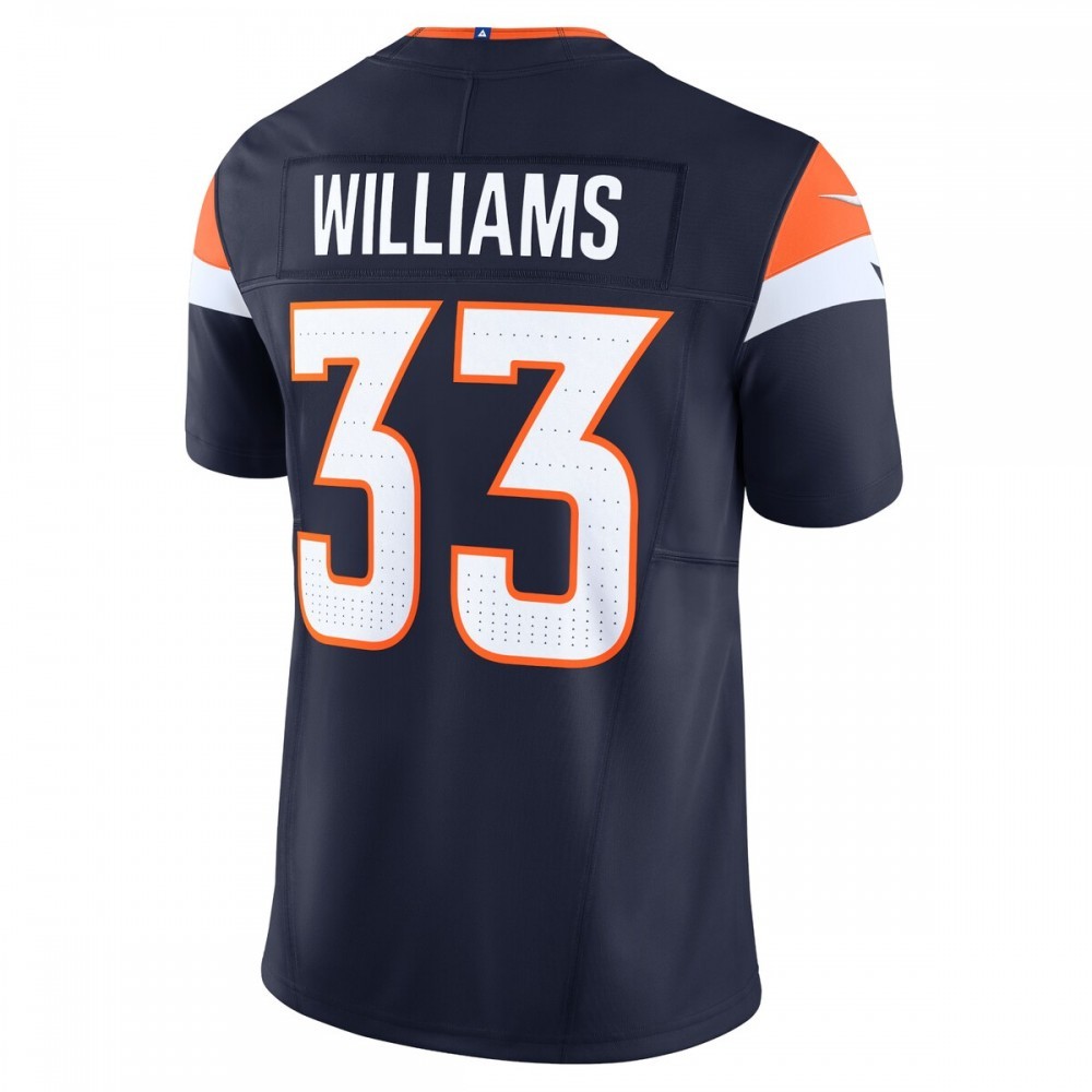Javonte Williams Denver Broncos Nike Mile High Collection Vapor F.U.S.E. Limited Men’s Jersey – Navy