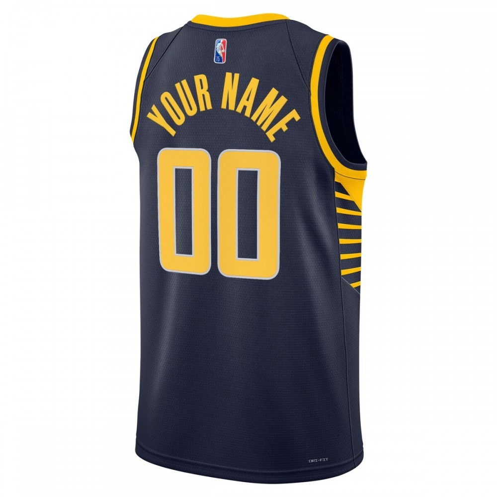 Indiana Pacers Nike 2021/22 Diamond Swingman Custom Jersey – Icon Edition – Navy