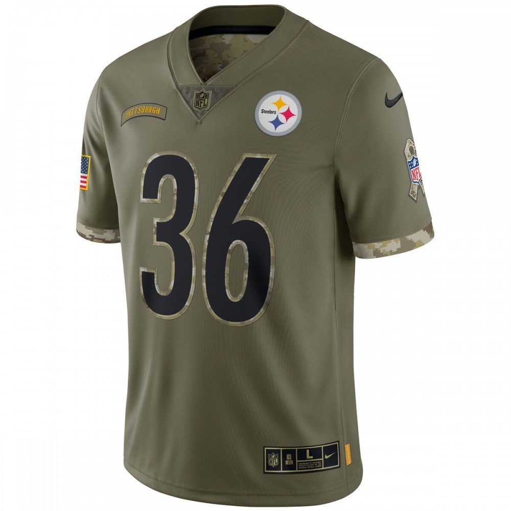 Jerome Bettis Pittsburgh Steelers 2022 Salute To Service Retired Player Limited Jersey – Olive