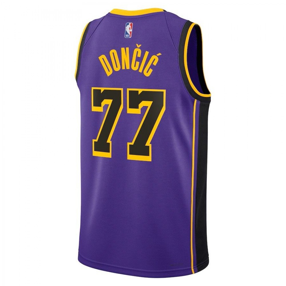 Los Angeles Lakers Unisex Jordan Brand Statement Edition Swingman Jersey – Purple – Luka Don?i?