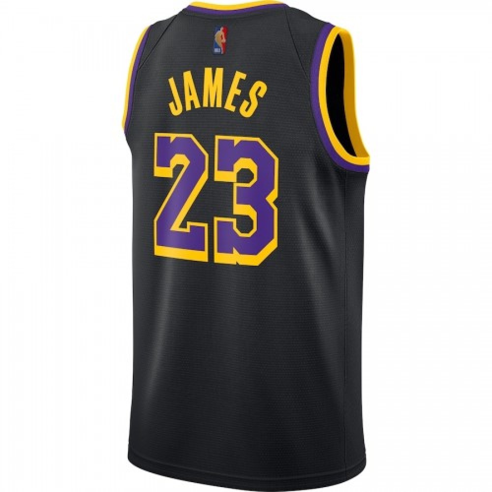Men’s Los Angeles Lakers LeBron James #23 Nike Black 2020/21 Swingman Player Jersey – Earned Edition