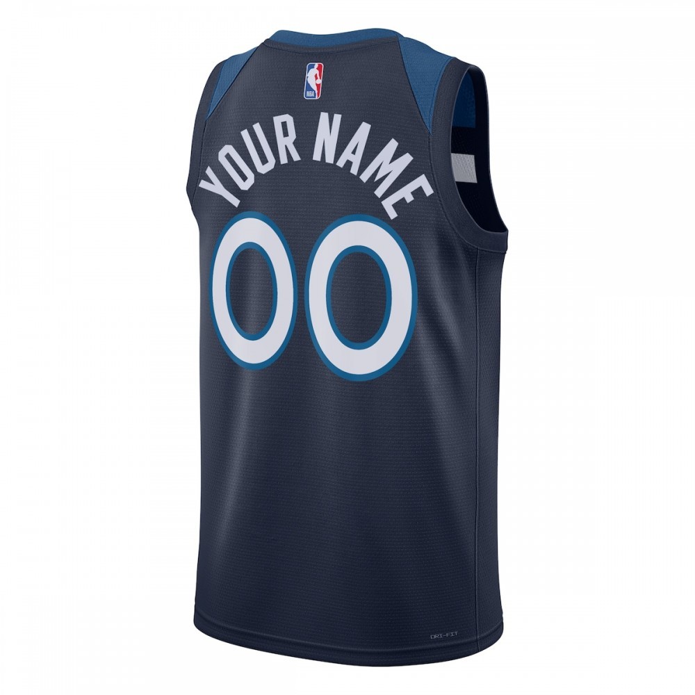 Minnesota Timberwolves Nike Unisex 2022/23 Swingman Custom Jersey Navy – Icon Edition