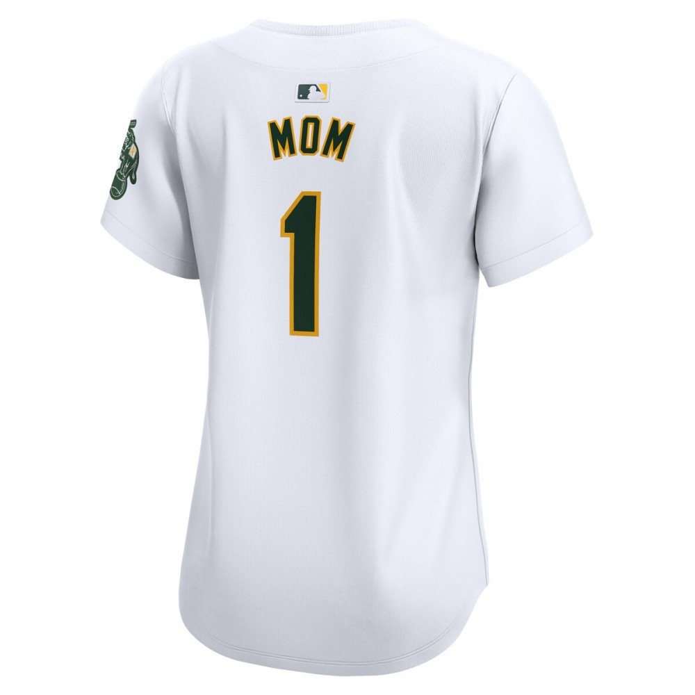 Oakland Athletics Nike Women’s #1 Mom Home Limited Jersey – White
