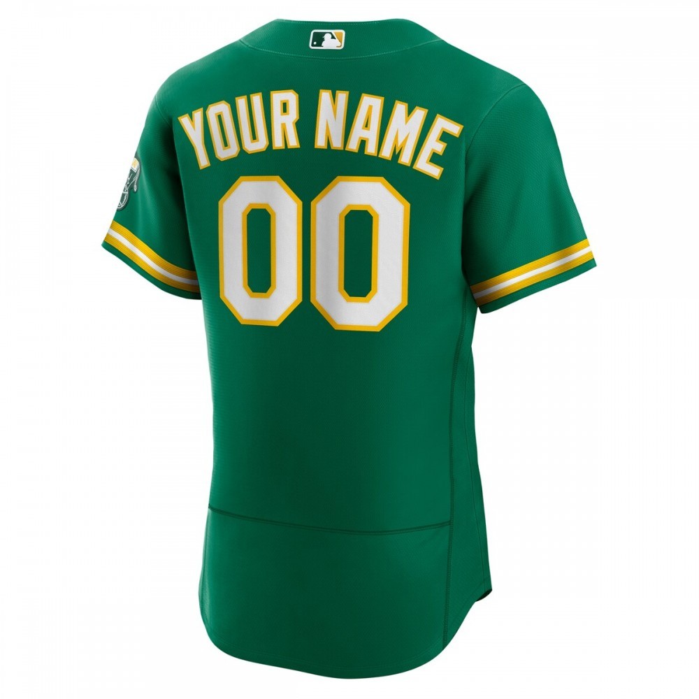 Oakland Athletics Nike Alternate Authentic Custom Jersey – Kelly Green