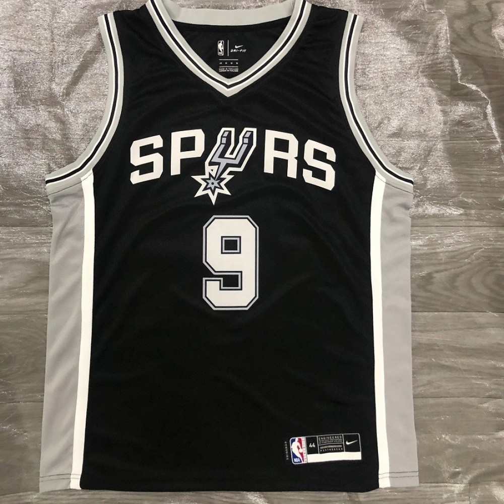 Men’s San Antonio Spurs Tony Parker #9 Nike Black 2020/21 Swingman Jersey – Icon Edition