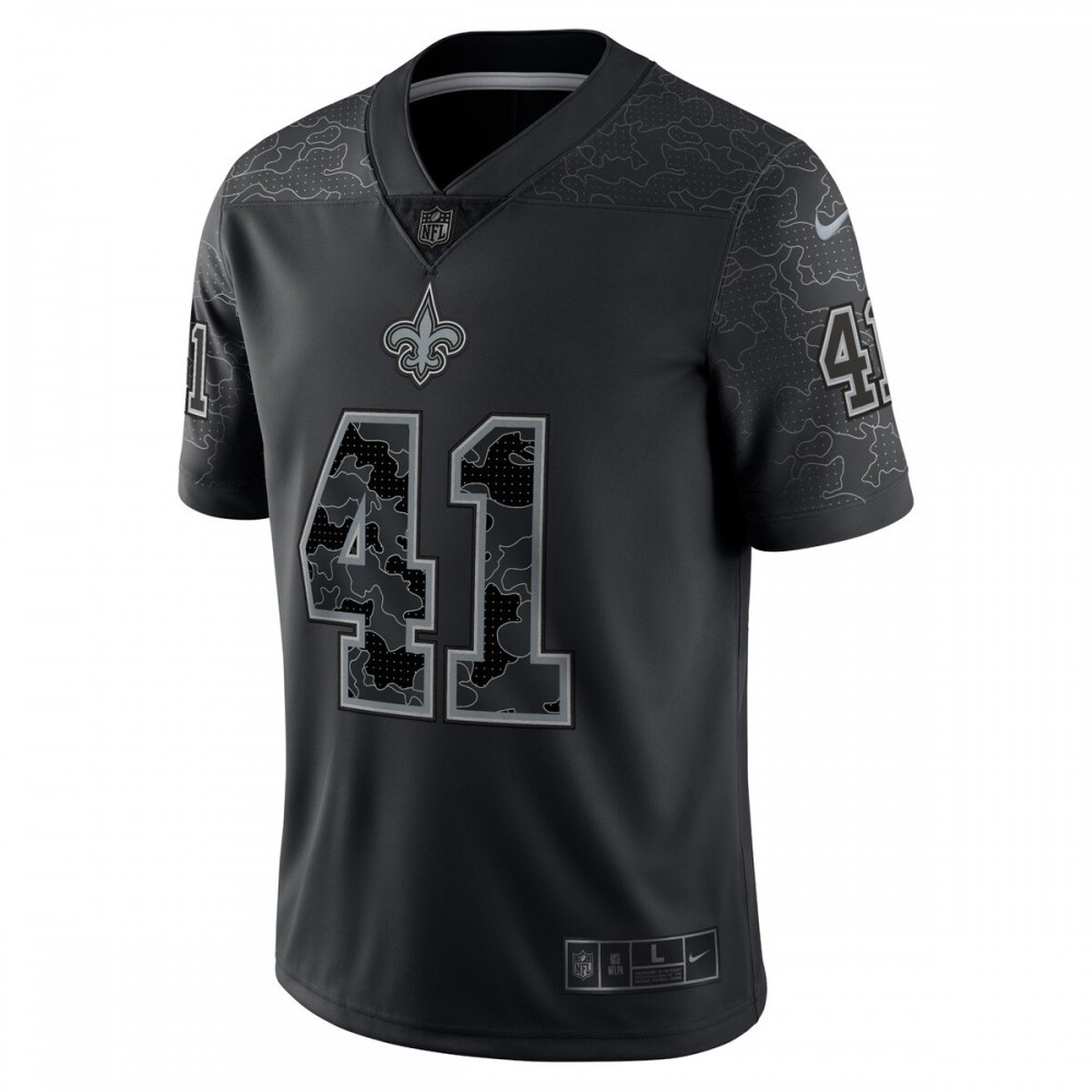 Alvin Kamara New Orleans Saints Nike RFLCTV Limited Jersey – Black