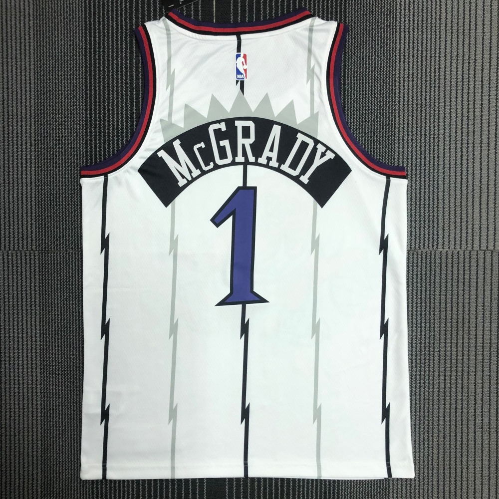 Toronto Raptors Retro White Tracy McGrady #1 Jersey | NBA Swingman Jersey