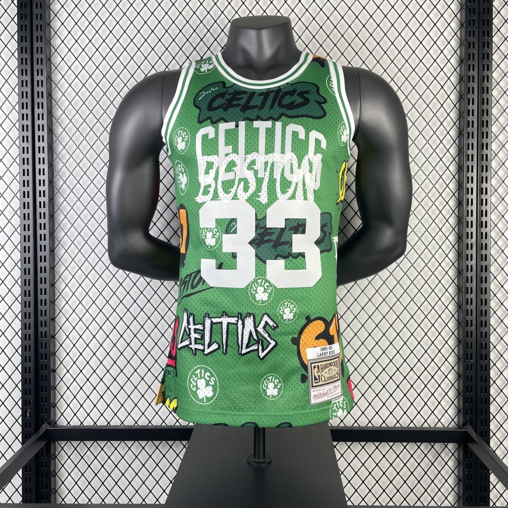 1985/86 Boston Celtics Mitchell & Ness Retro Larry Bird #33 Men’s Jersey
