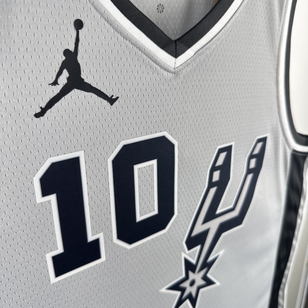 2021/22 San Antonio Spurs Jordan Edition Gray Jeremy Sochan #10 Jersey | NBA Swingman Jersey