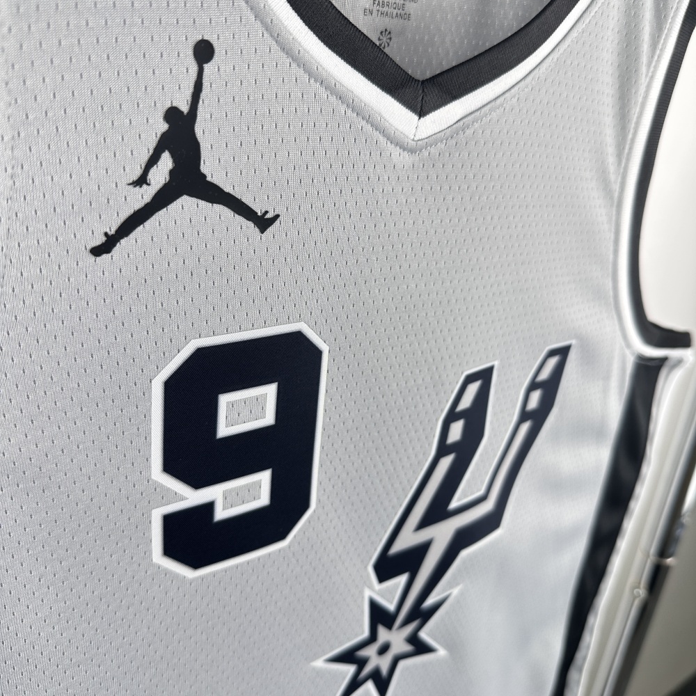 2021/22 San Antonio Spurs Jordan Edition Gray Tony Parker #9 Jersey | NBA Swingman Jersey