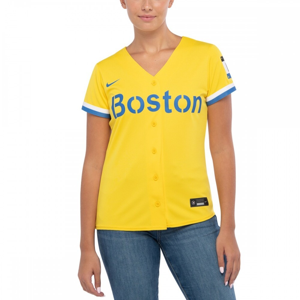 Rafael Devers Boston Red Sox Nike Women’s City Connect Replica Player Jersey – Gold