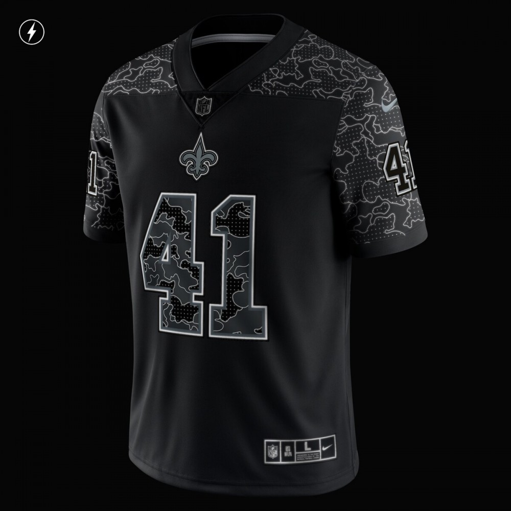 Alvin Kamara New Orleans Saints Nike RFLCTV Limited Jersey – Black
