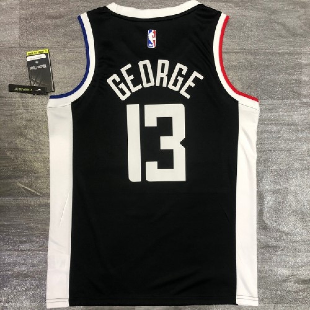 Men’s LA Clippers Paul George #13 Nike Black 2020/21 Swingman Player Jersey – City Edition