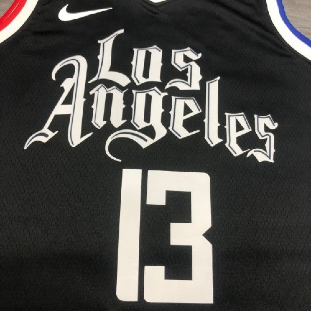 Men’s LA Clippers Paul George #13 Nike Black 2020/21 Swingman Player Jersey – City Edition