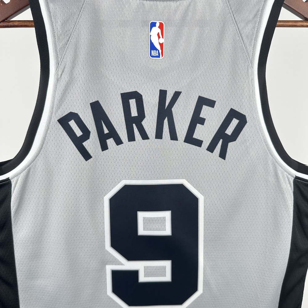 2021/22 San Antonio Spurs Jordan Edition Gray Tony Parker #9 Jersey | NBA Swingman Jersey