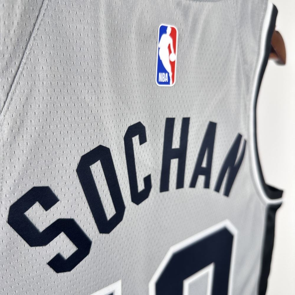2021/22 San Antonio Spurs Jordan Edition Gray Jeremy Sochan #10 Jersey | NBA Swingman Jersey
