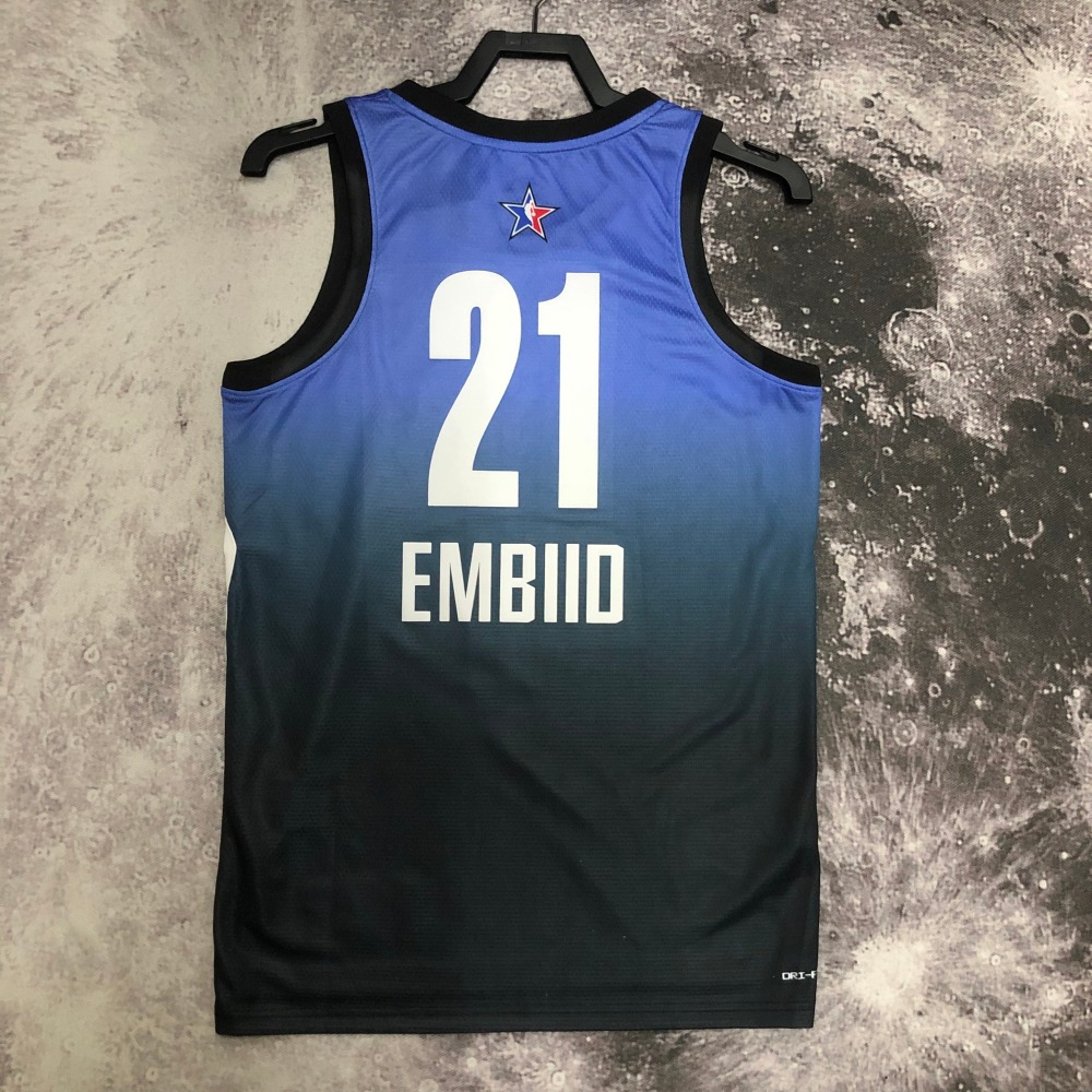 2023/24 Philadelphia 76ers All-Star Blue Joel Embiid #21 Men’s Jersey
