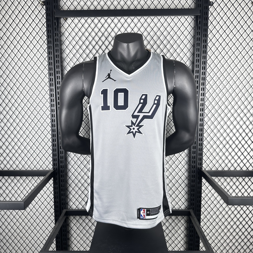 2021/22 San Antonio Spurs Jordan Edition Gray Jeremy Sochan #10 Jersey | NBA Swingman Jersey