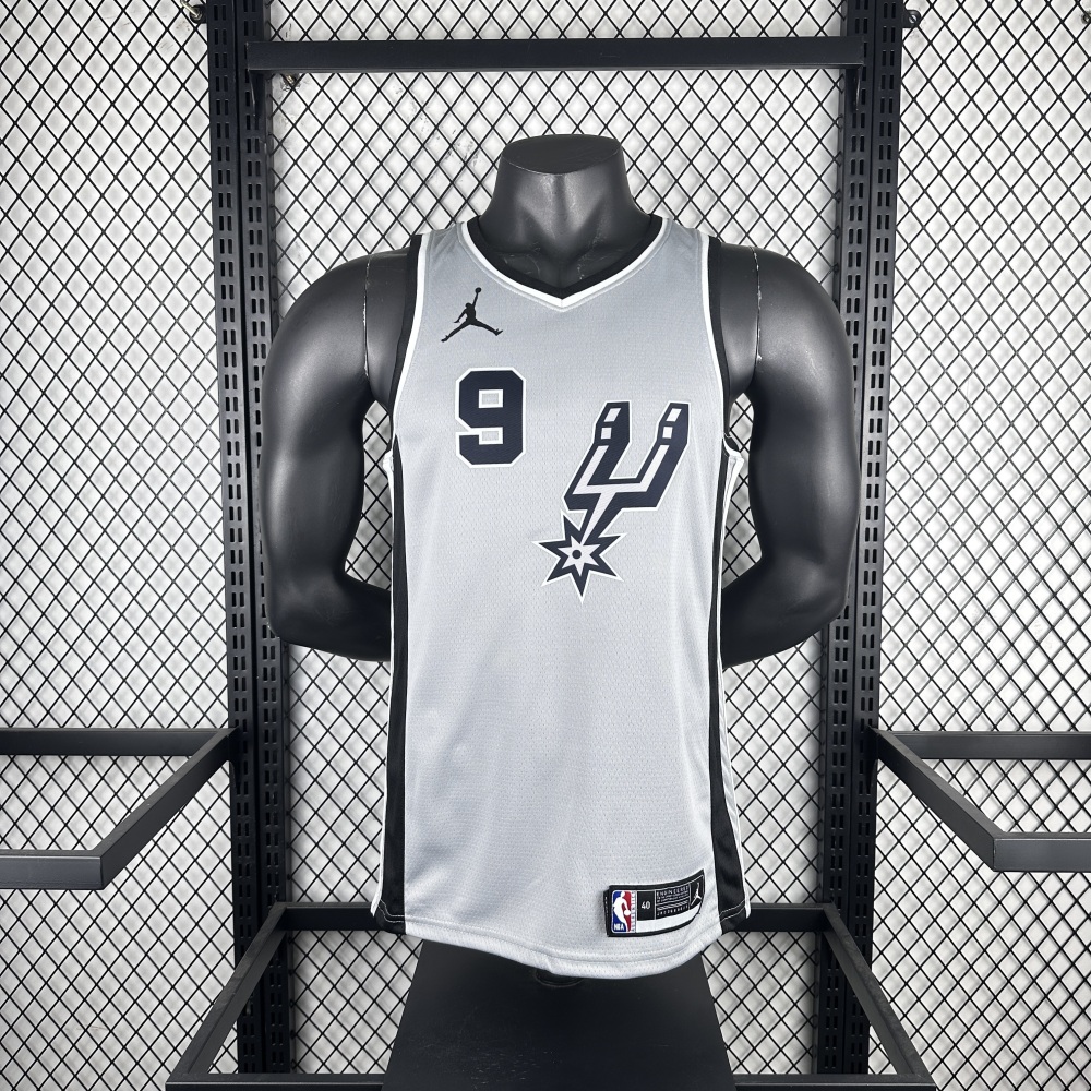 2021/22 San Antonio Spurs Jordan Edition Gray Tony Parker #9 Jersey | NBA Swingman Jersey
