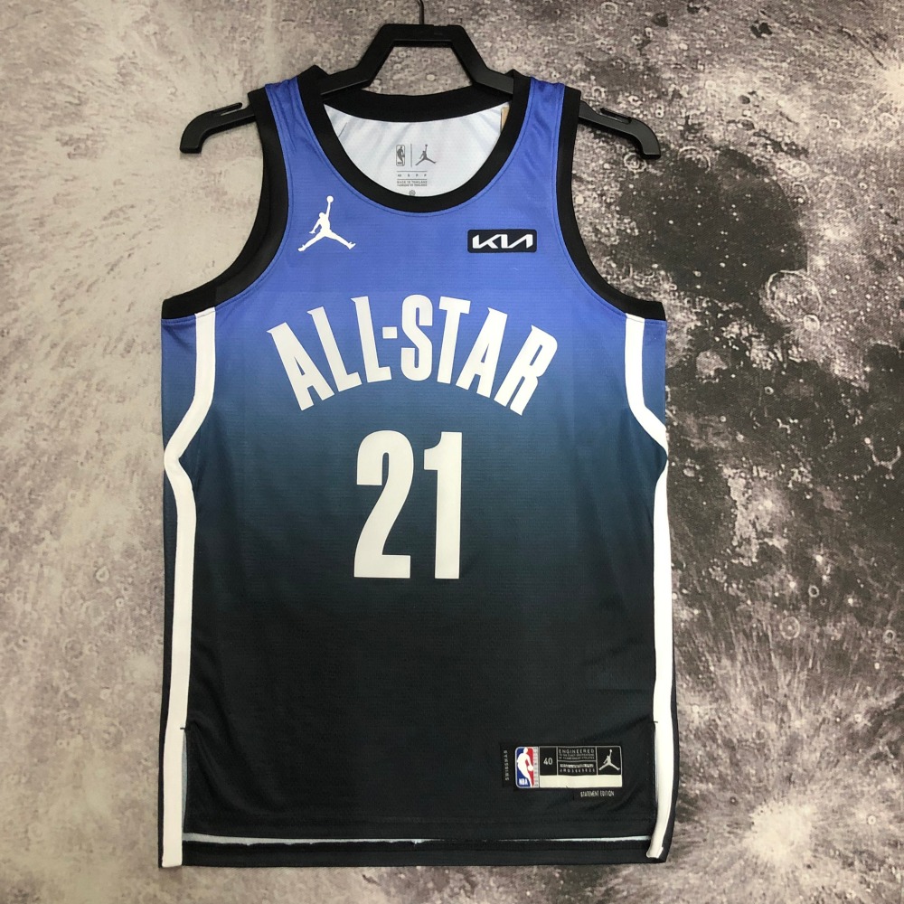 2023/24 Philadelphia 76ers All-Star Blue Joel Embiid #21 Men’s Jersey