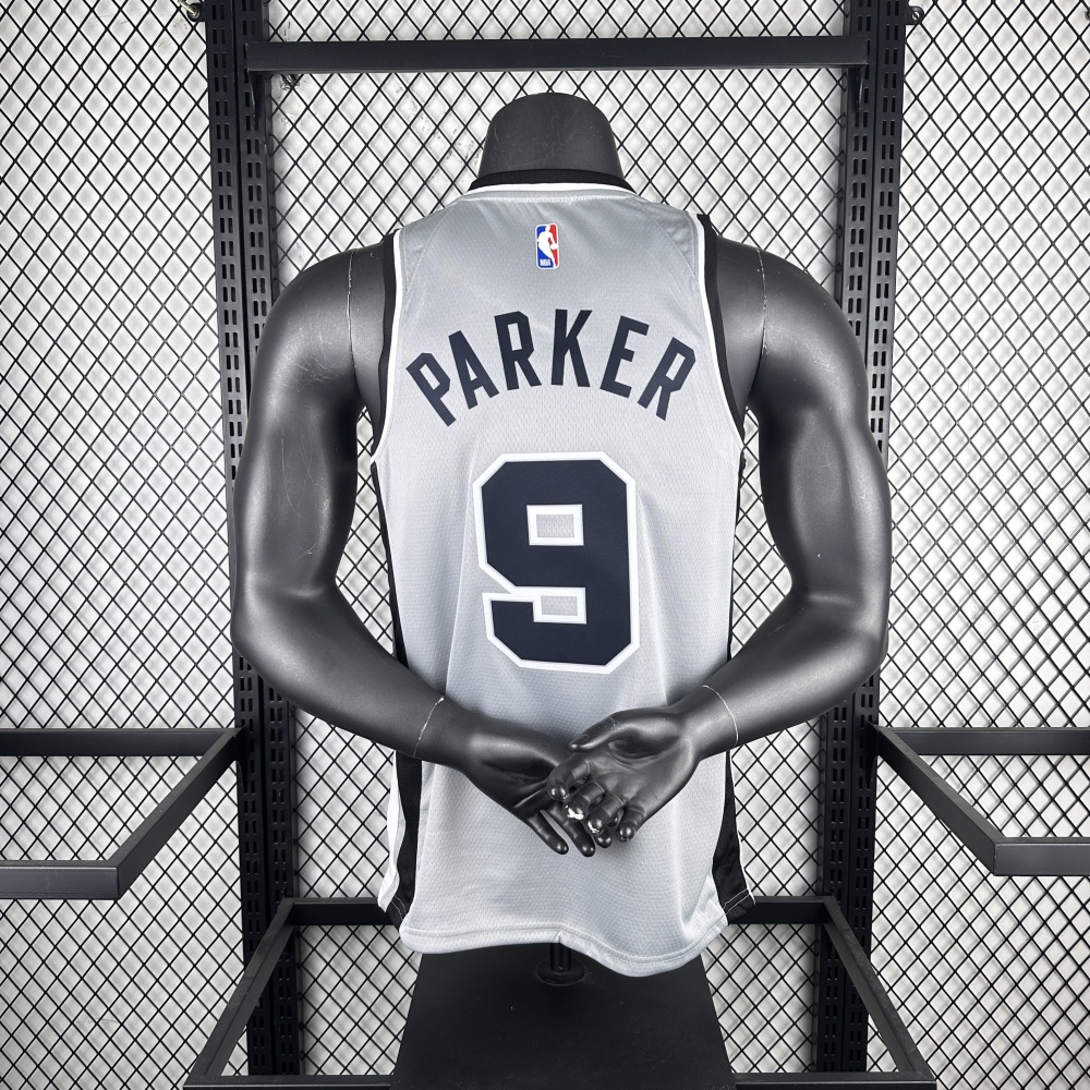 2021/22 San Antonio Spurs Jordan Edition Gray Tony Parker #9 Jersey | NBA Swingman Jersey