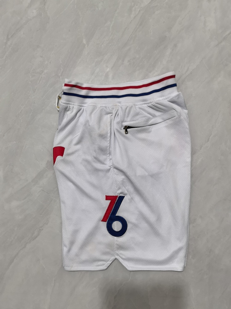 Philadelphia 76ers 2025 City Edition Pocket White Basketball Shorts