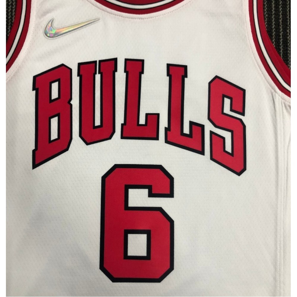 Men’s Chicago Bulls Alex Caruso #6 Nike White 2021/22 Diamond Swingman NBA Jersey – Icon Edition