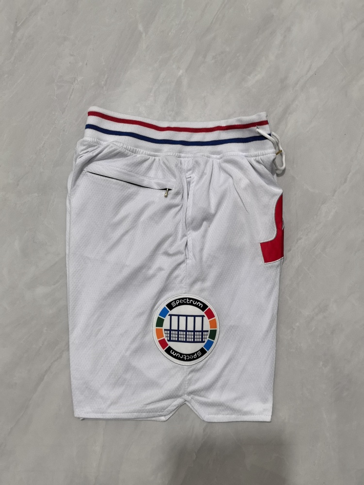 Philadelphia 76ers 2025 City Edition Pocket White Basketball Shorts