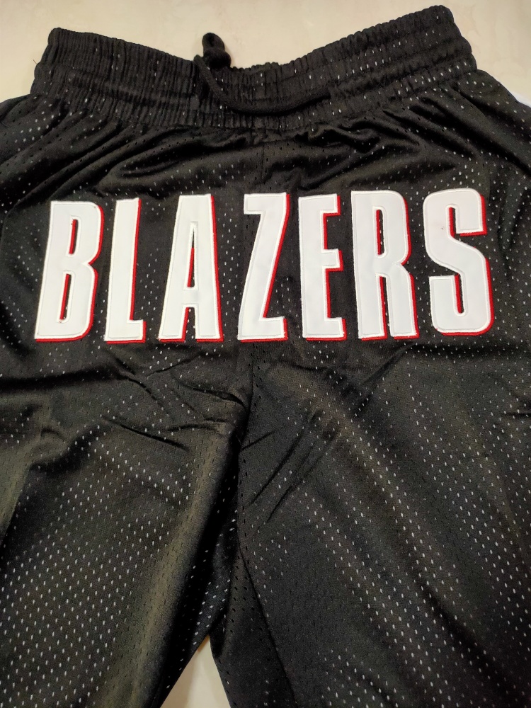 Portland Trail Blazers Throwback Pocket Black Basketball Shorts