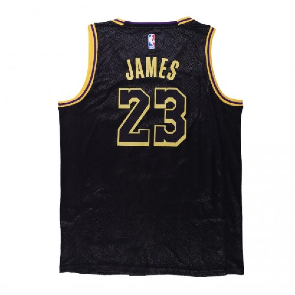 Men’s Los Angeles Lakers LeBron James #23 Black Swingman Jersey – City Edition