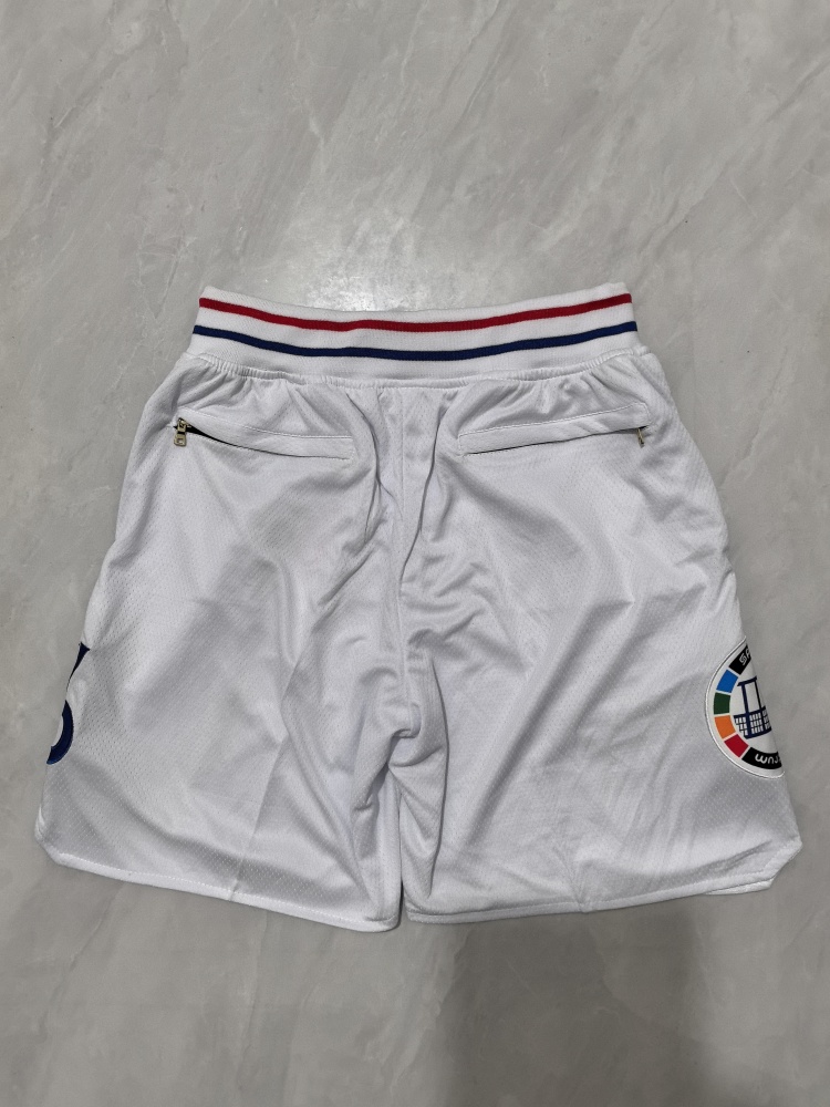 Philadelphia 76ers 2025 City Edition Pocket White Basketball Shorts