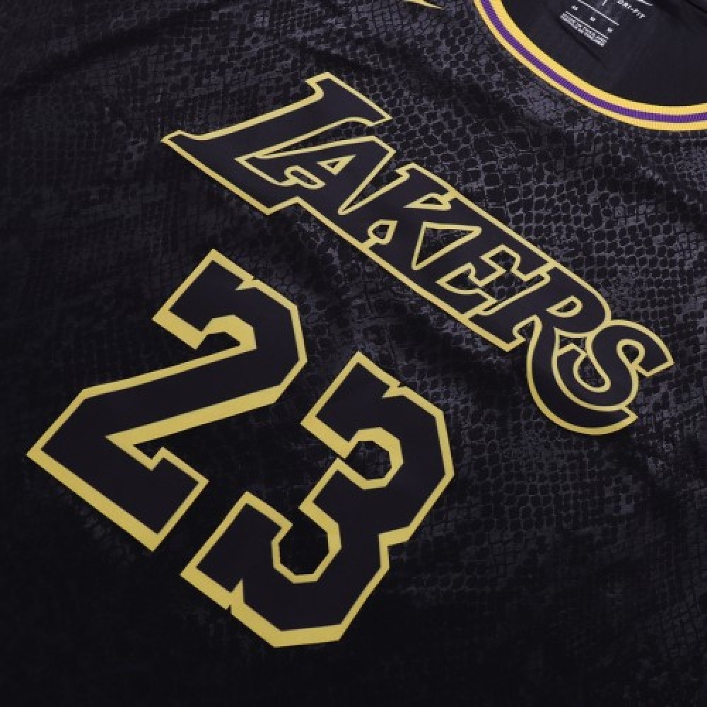Men’s Los Angeles Lakers LeBron James #23 Black Swingman Jersey – City Edition